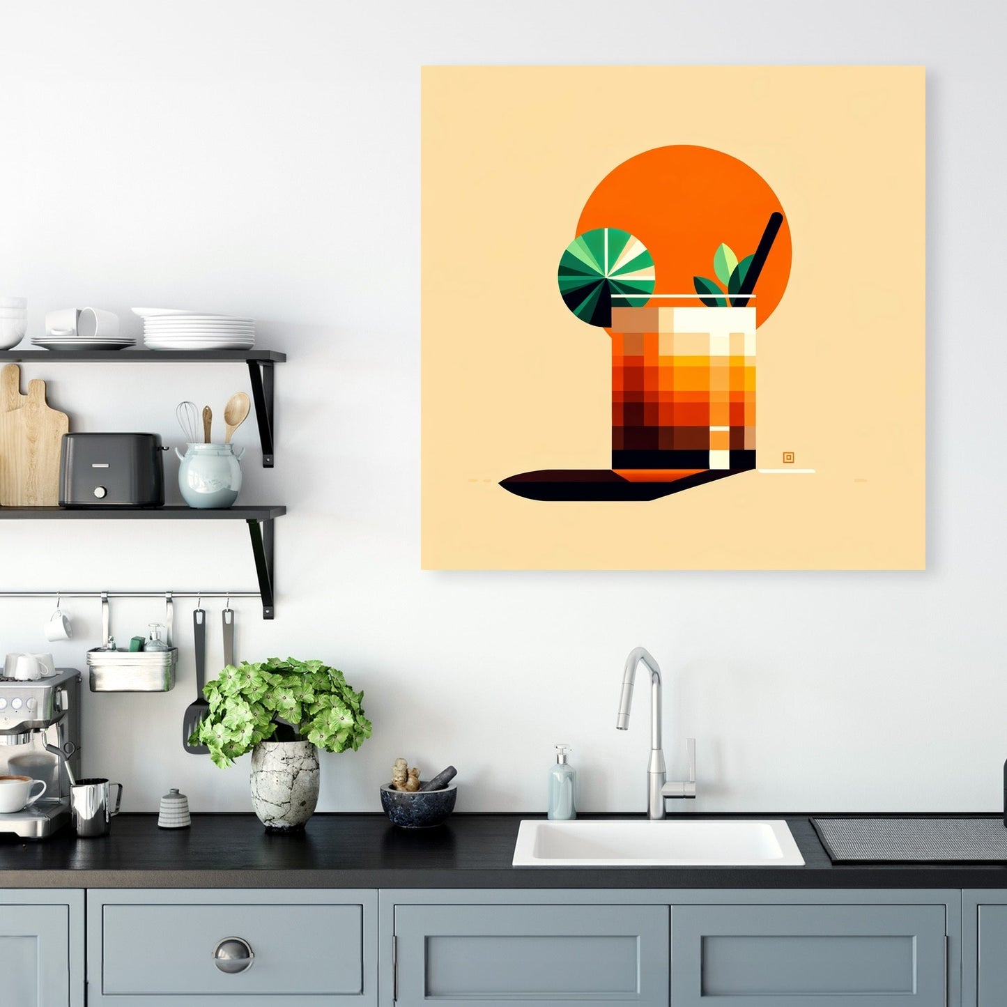 Mai Tai Minimalist Art Canvas