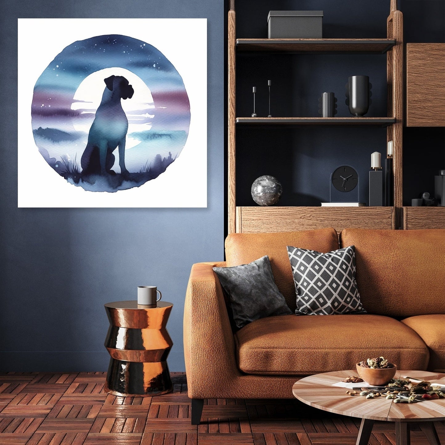 Twilight Vigil Boxer Silhouette Canvas