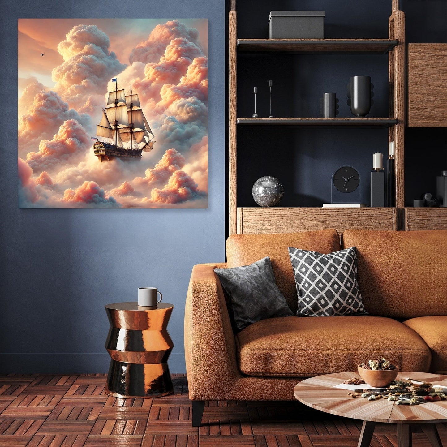 Pastel Dream Ship Canvas