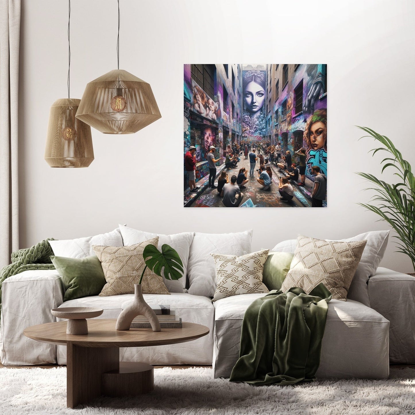 Alley of Artistic Echoes Canvas