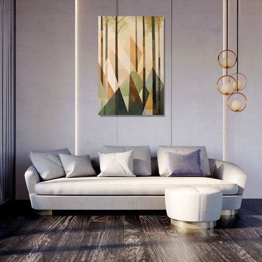 Triangular Forest Serenity Canvas