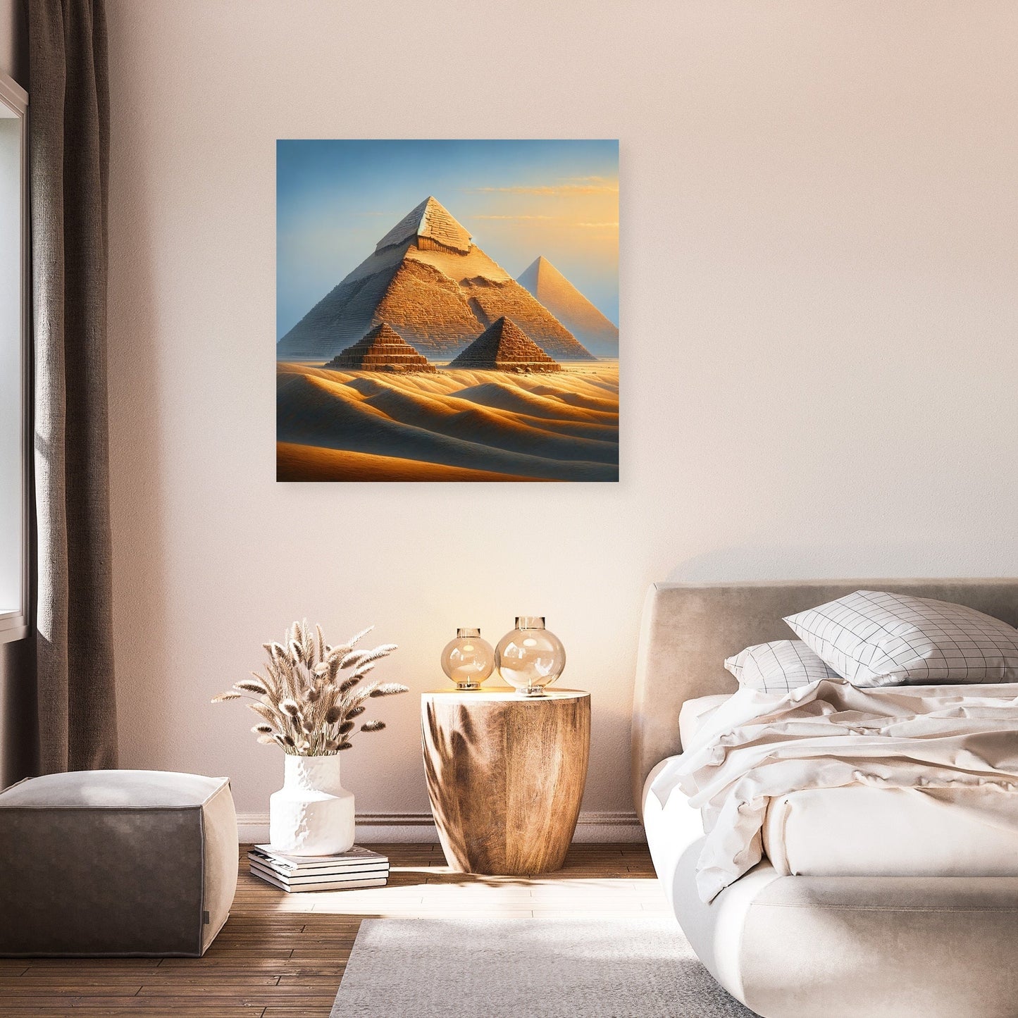 Golden Pyramids Canvas