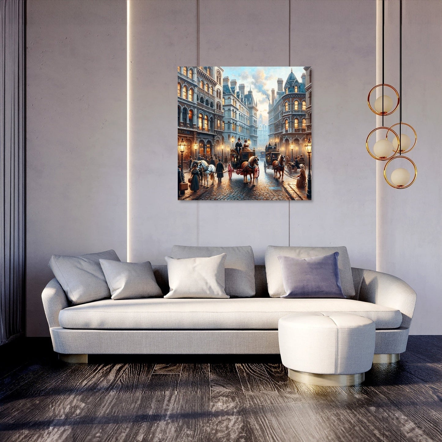 Victorian London Vista Canvas