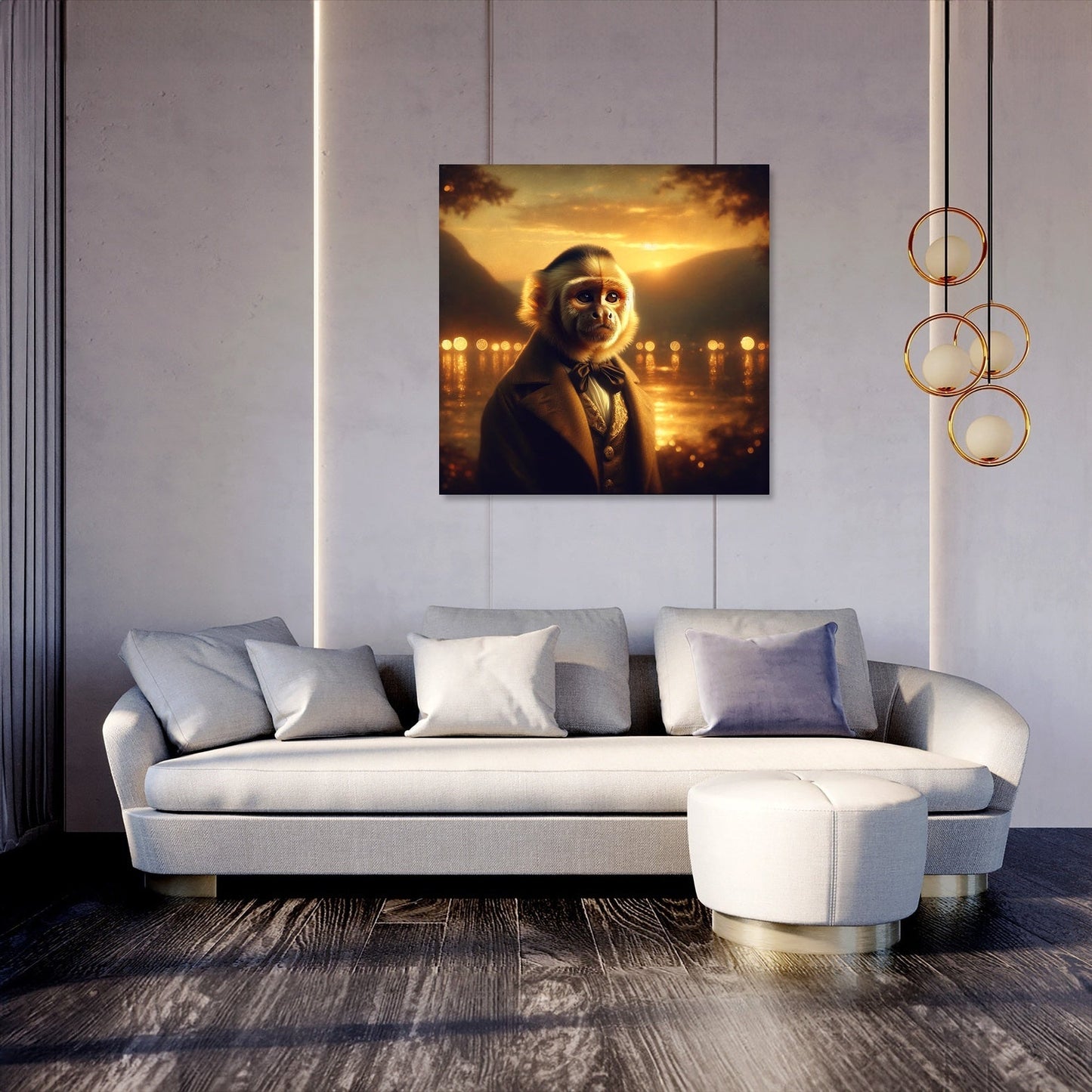 Regal Capuchin Dusk Portrait Canvas