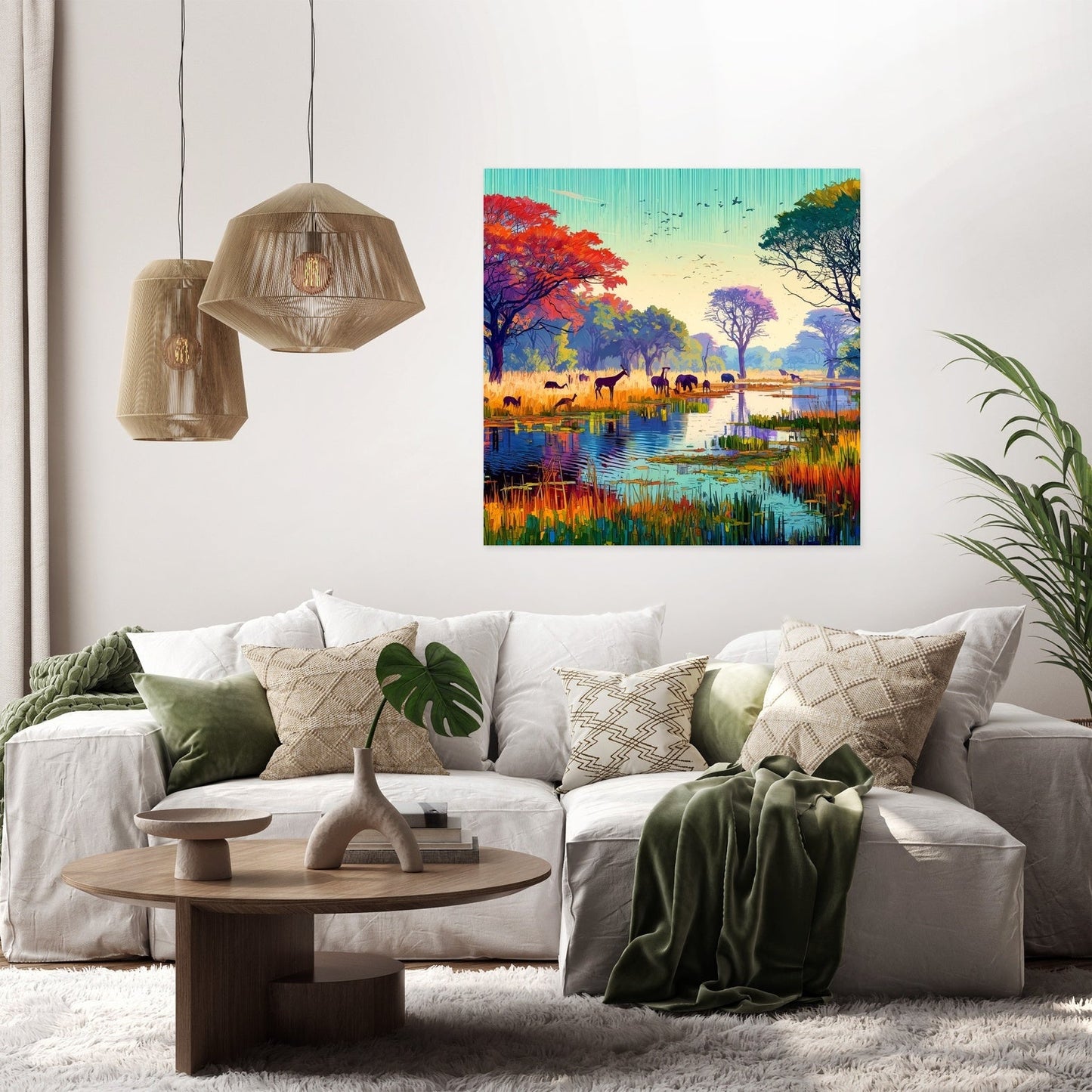 Okavango Delta Wildlife Canvas