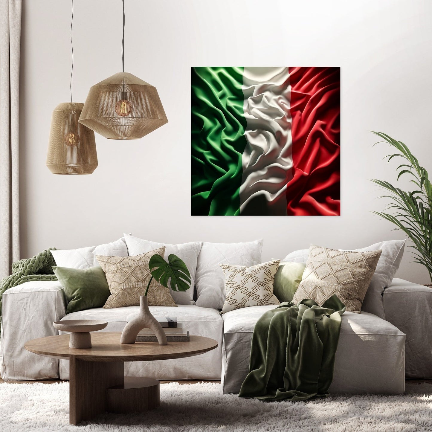 Italian Flag Resonance Canvas