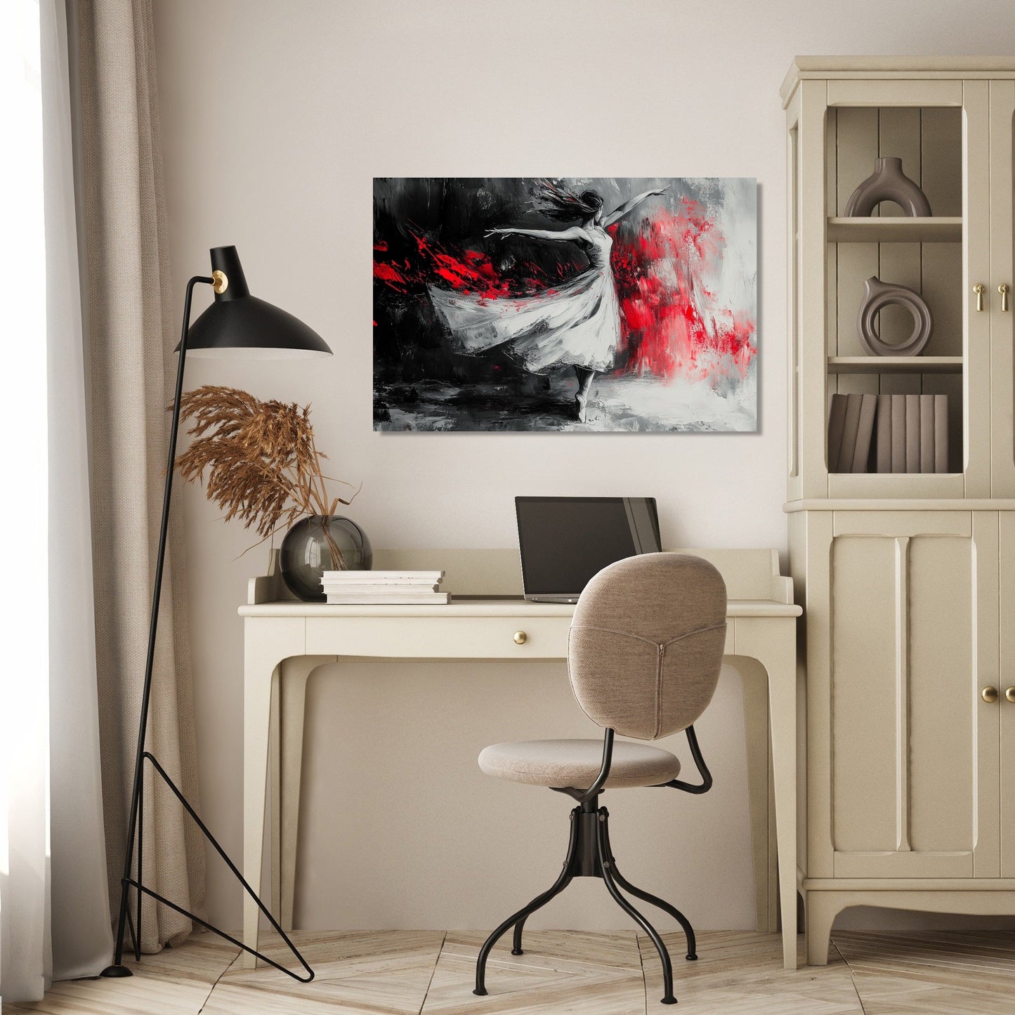 Silhouetted Elegance Dance Canvas