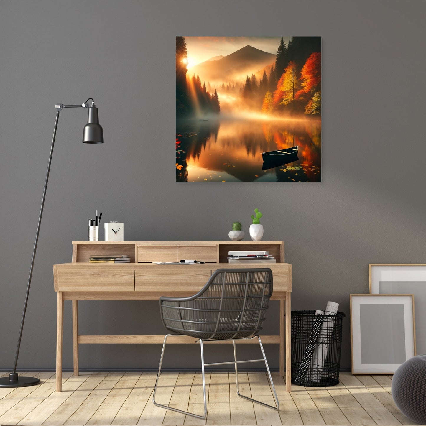 Autumn Dawn Mist Canvas