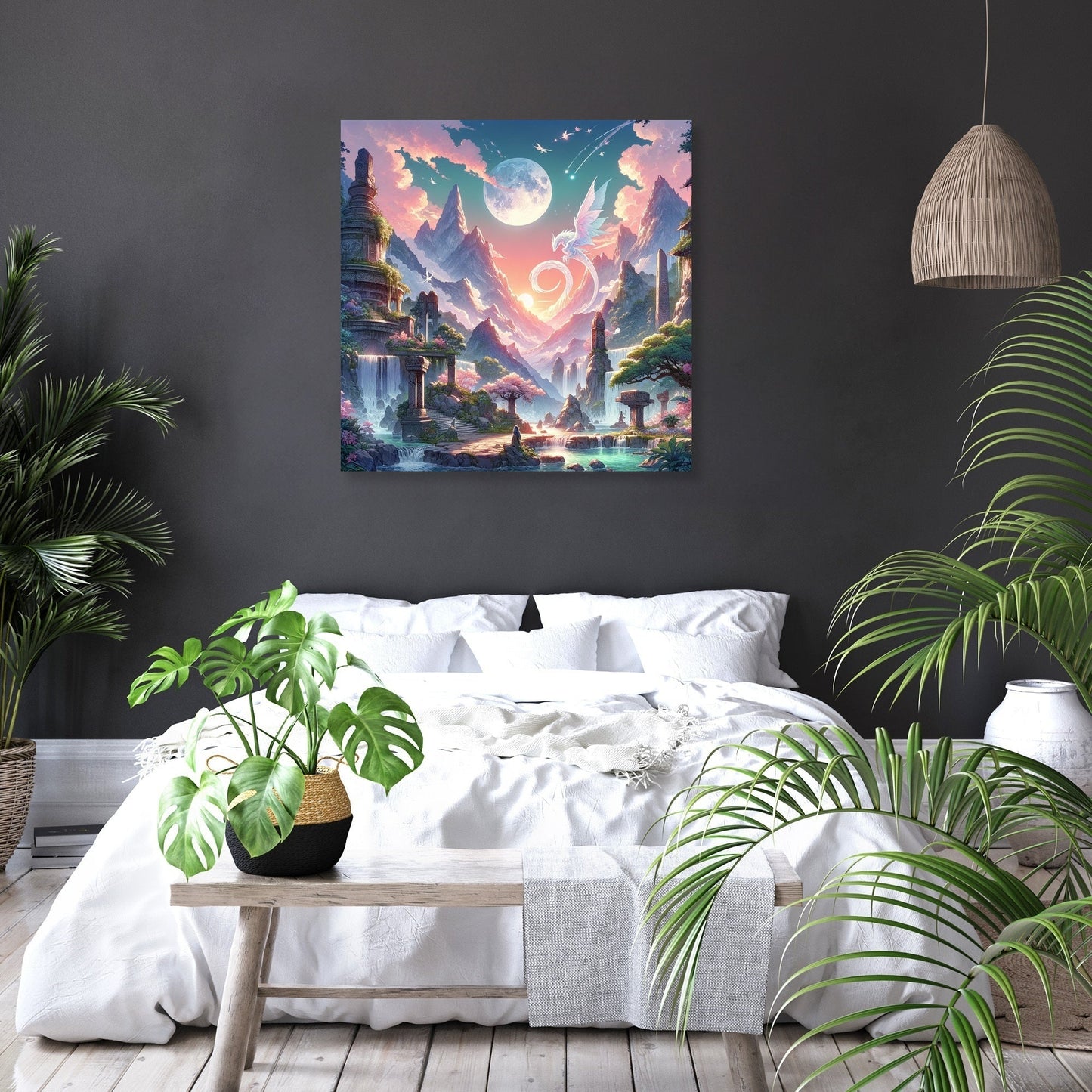 Mystical Mountain Sanctuary Canvas