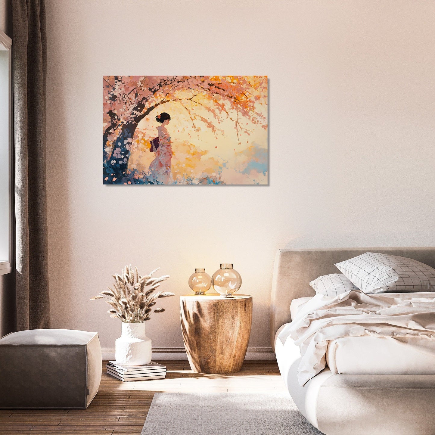 Sakura Sunset Stroll Canvas