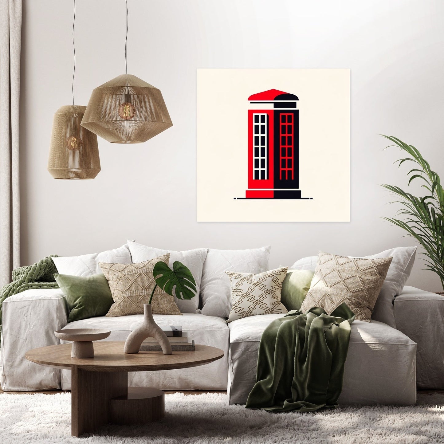 Modern Contrast London Call Canvas
