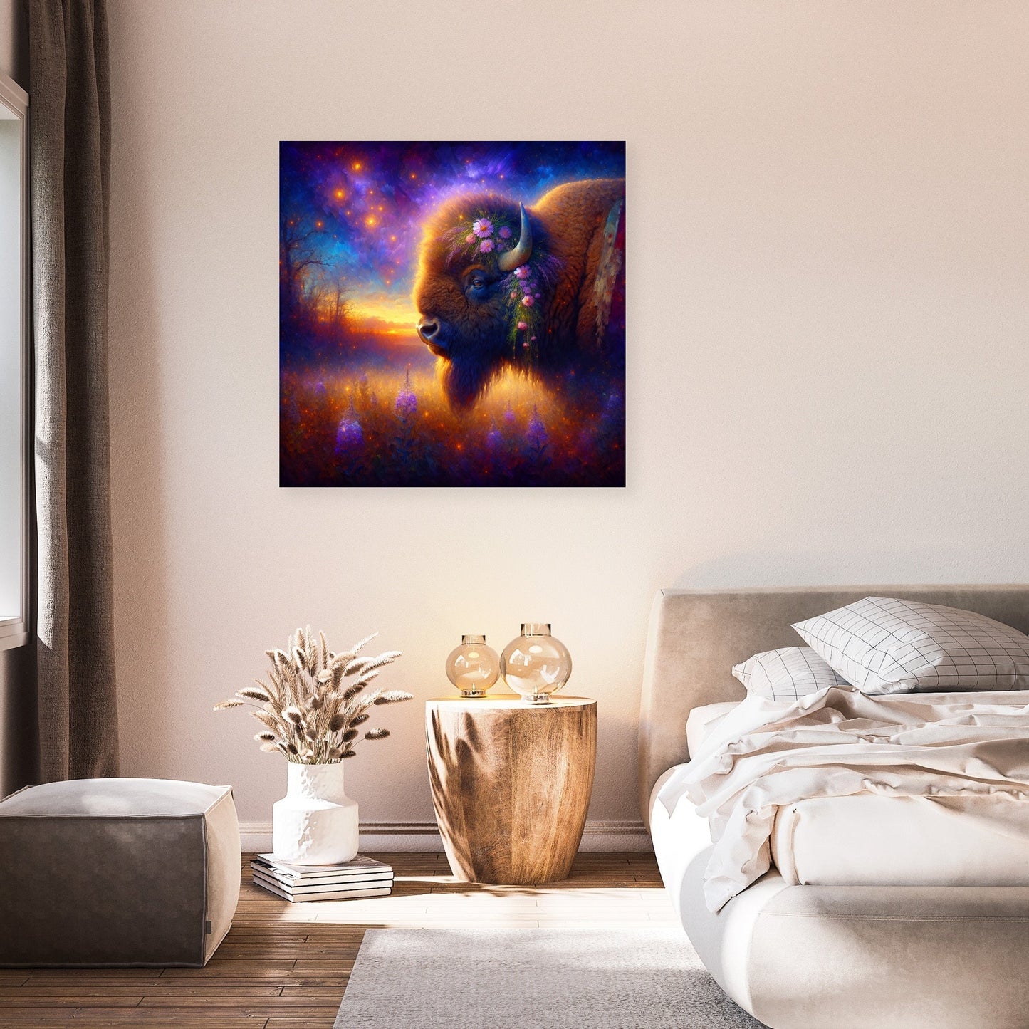 Royal Bison Twilight Canvas