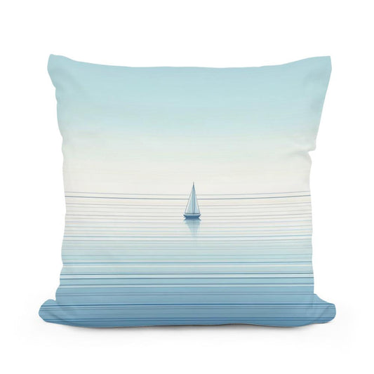 Solitary Voyage Cotton Cushion