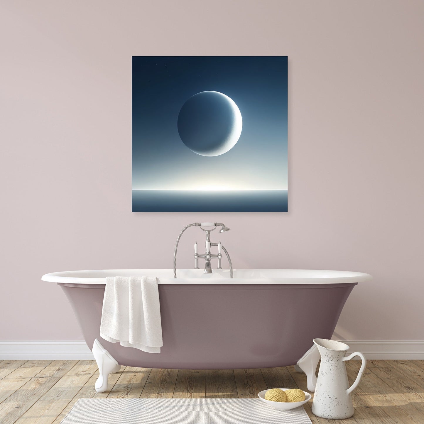 Crescent Solitude Canvas