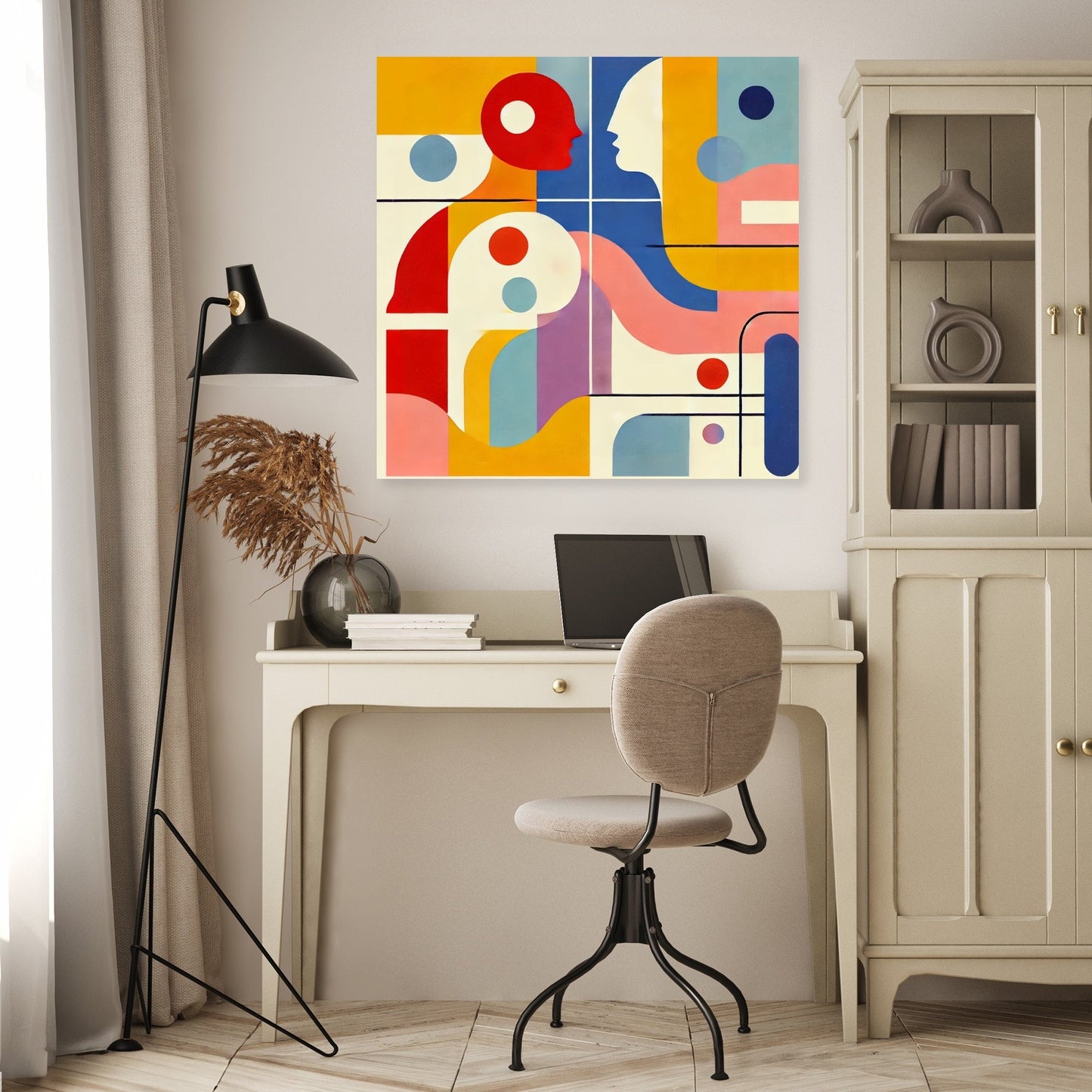 Geometric Harmony Canvas