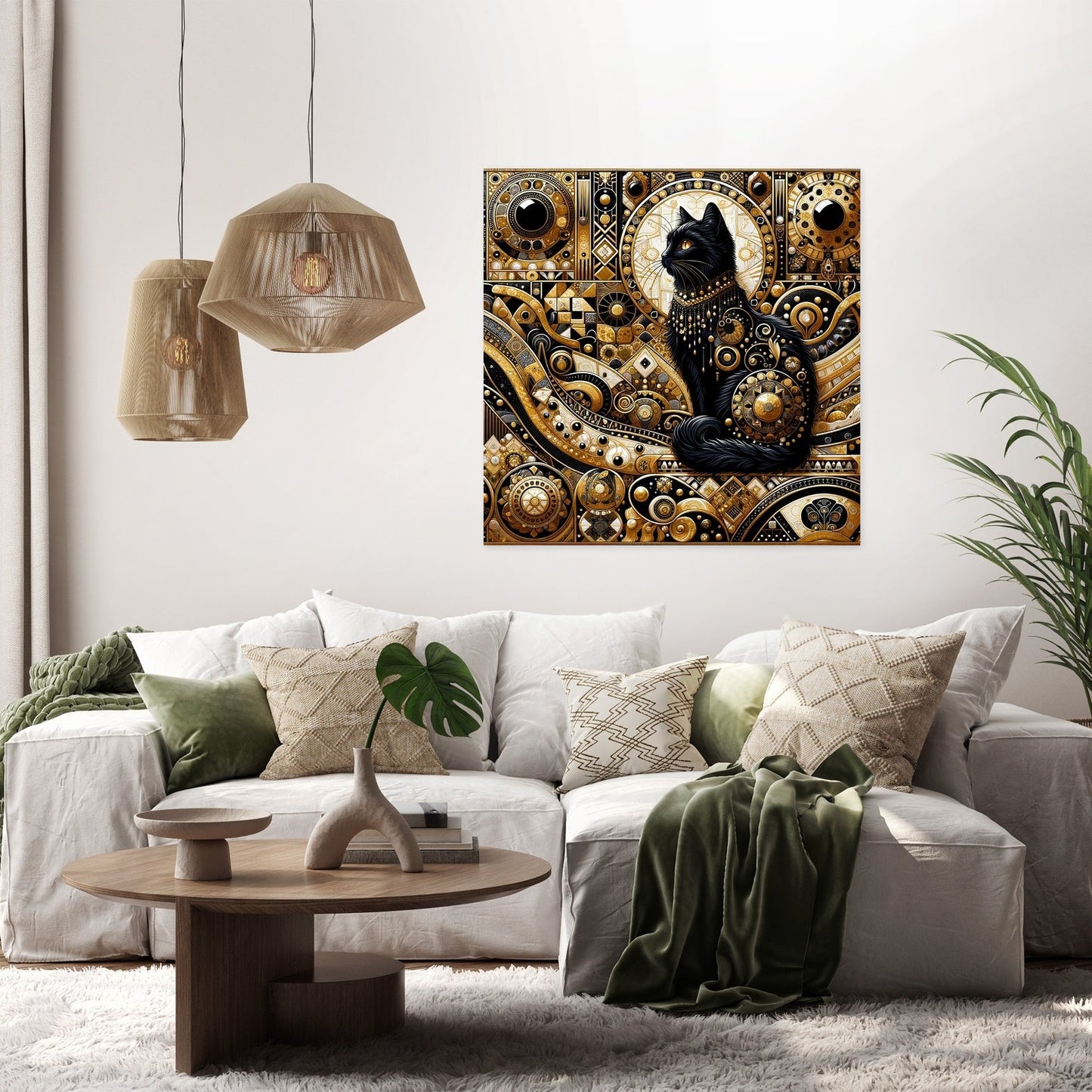 Majesty in Monochrome Canvas