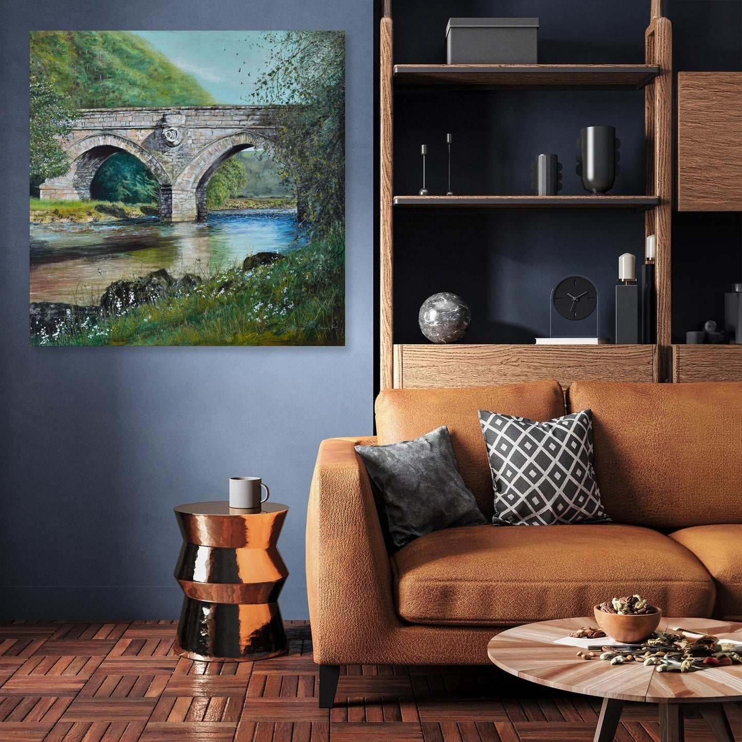 River Wharfe Stonework Canvas