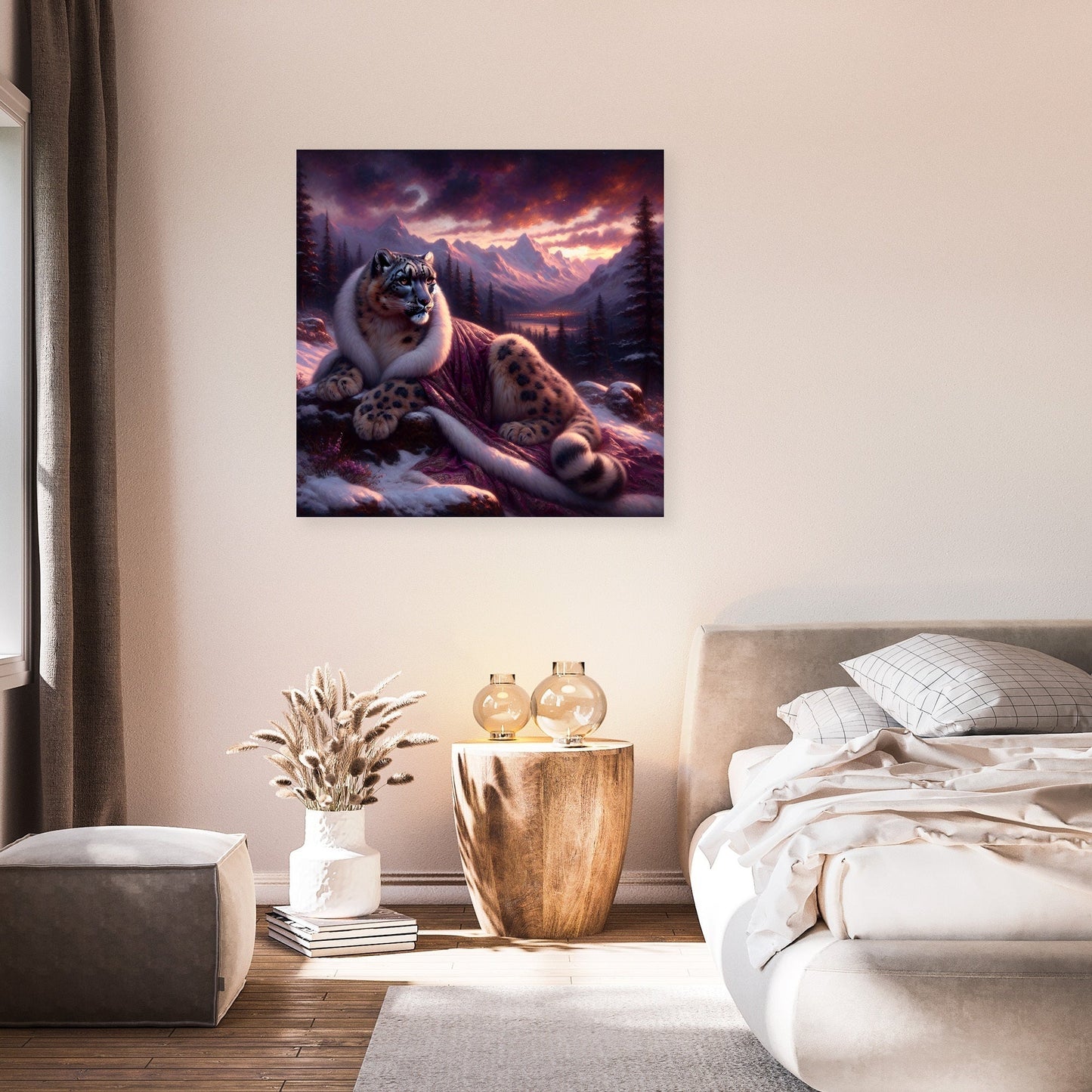 Dusk Majesty Snow Leopard Canvas
