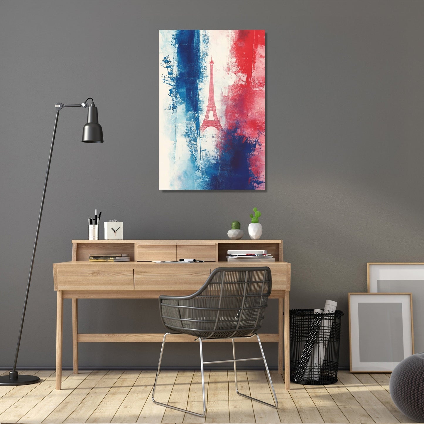 Eiffel Glow Flag Canvas