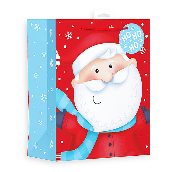 Large Christmas Gift Bag with Santa Design (W265 x H330 x D140 mm)