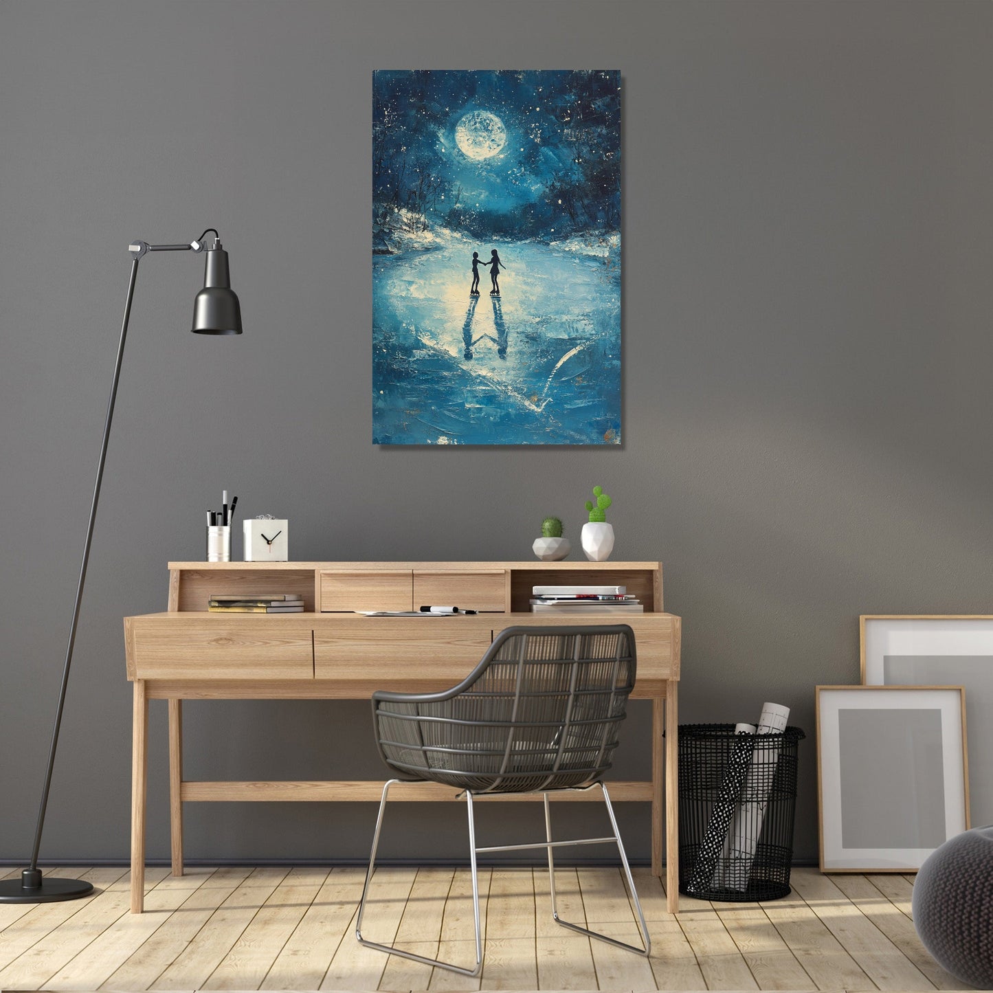 Midnight Skaters Canvas