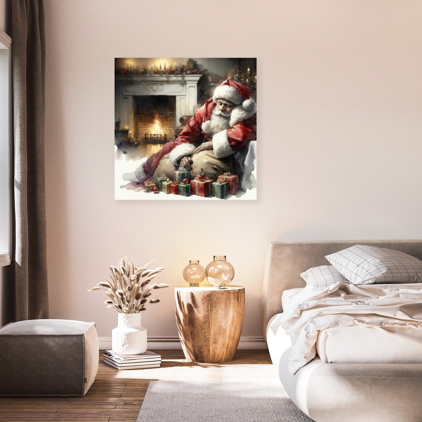 Christmas Solitude Santa Canvas
