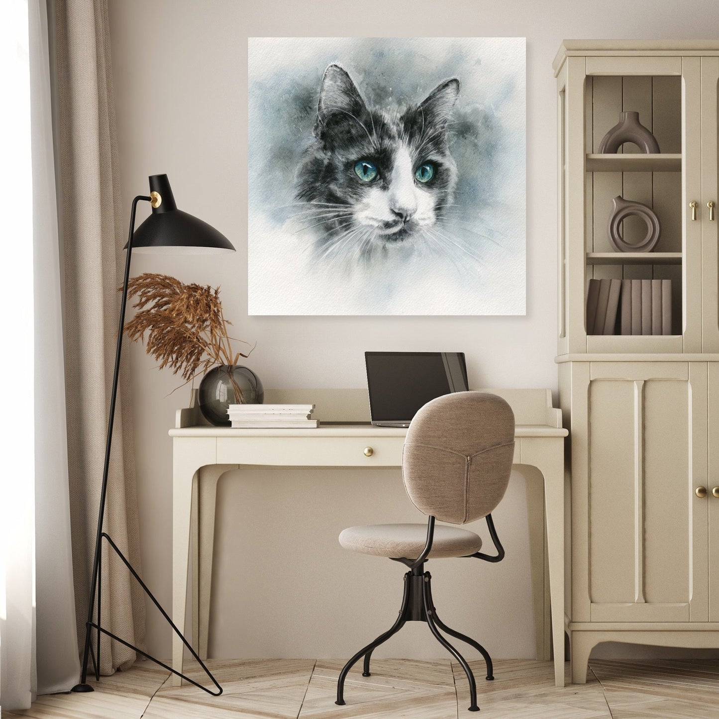Vivid Eyes Cat Canvas