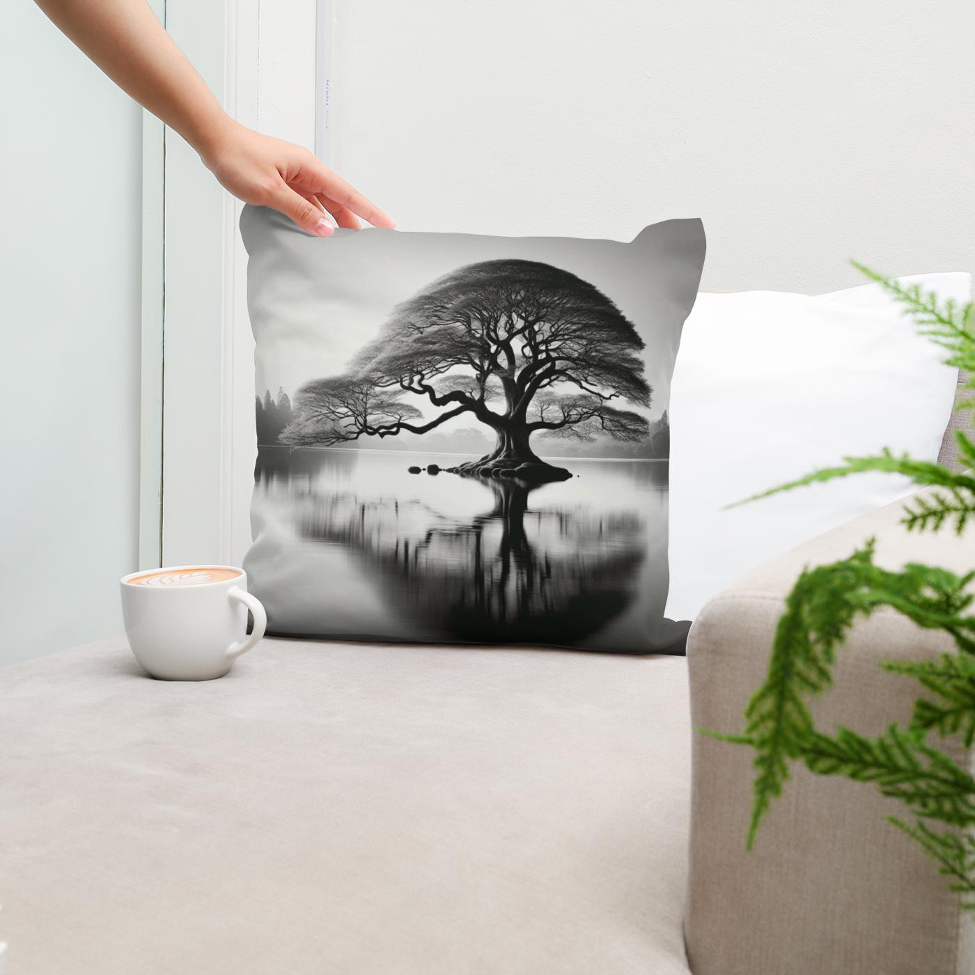 Gilded Waterscape Cotton Cushion