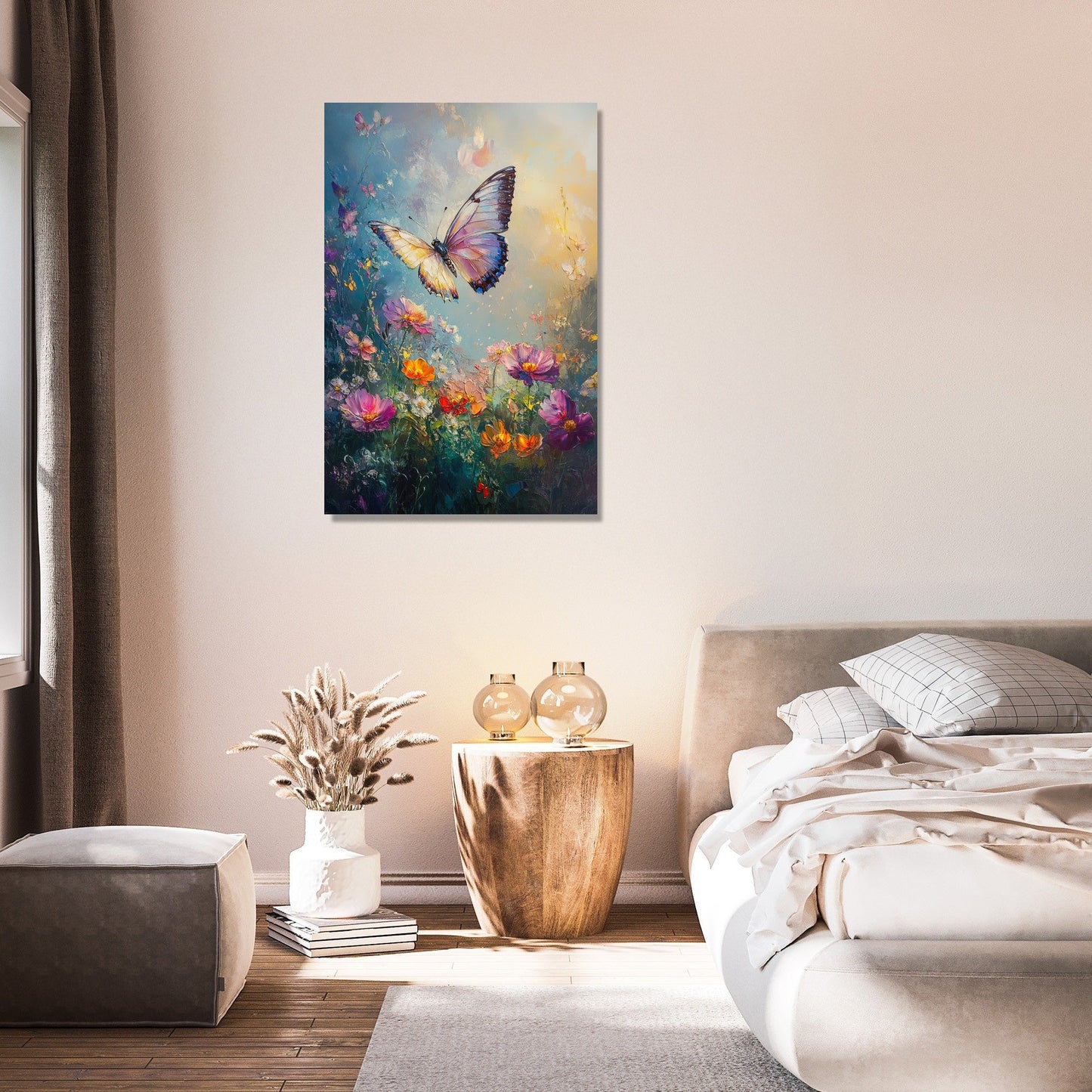 Fluttering Butterfly Garden Canvas