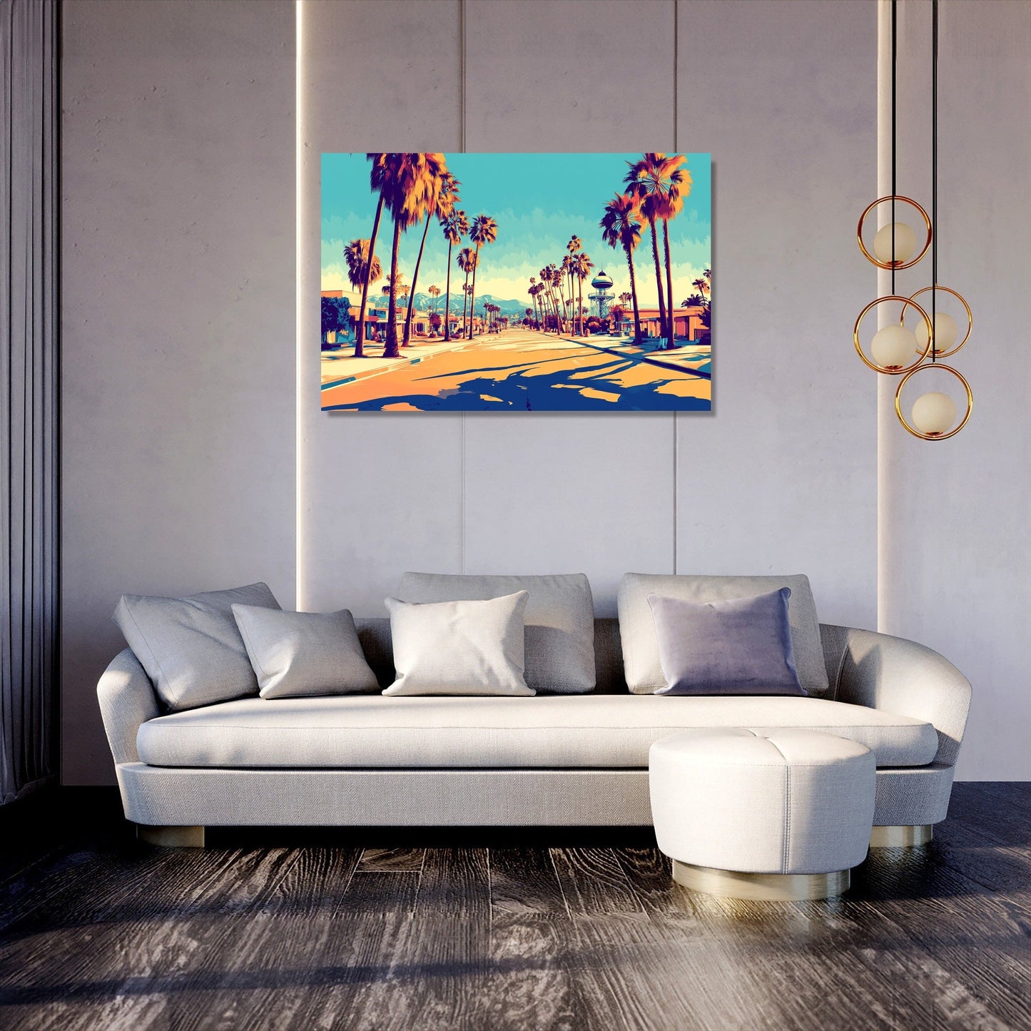 Golden Surf LA Canvas