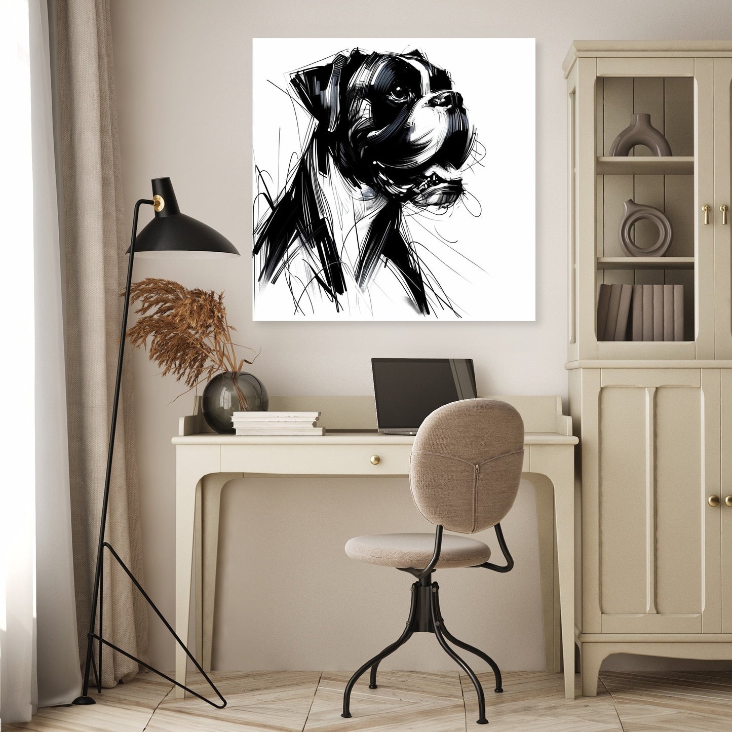 Echoes of Expression Emotional Boxer Canvas