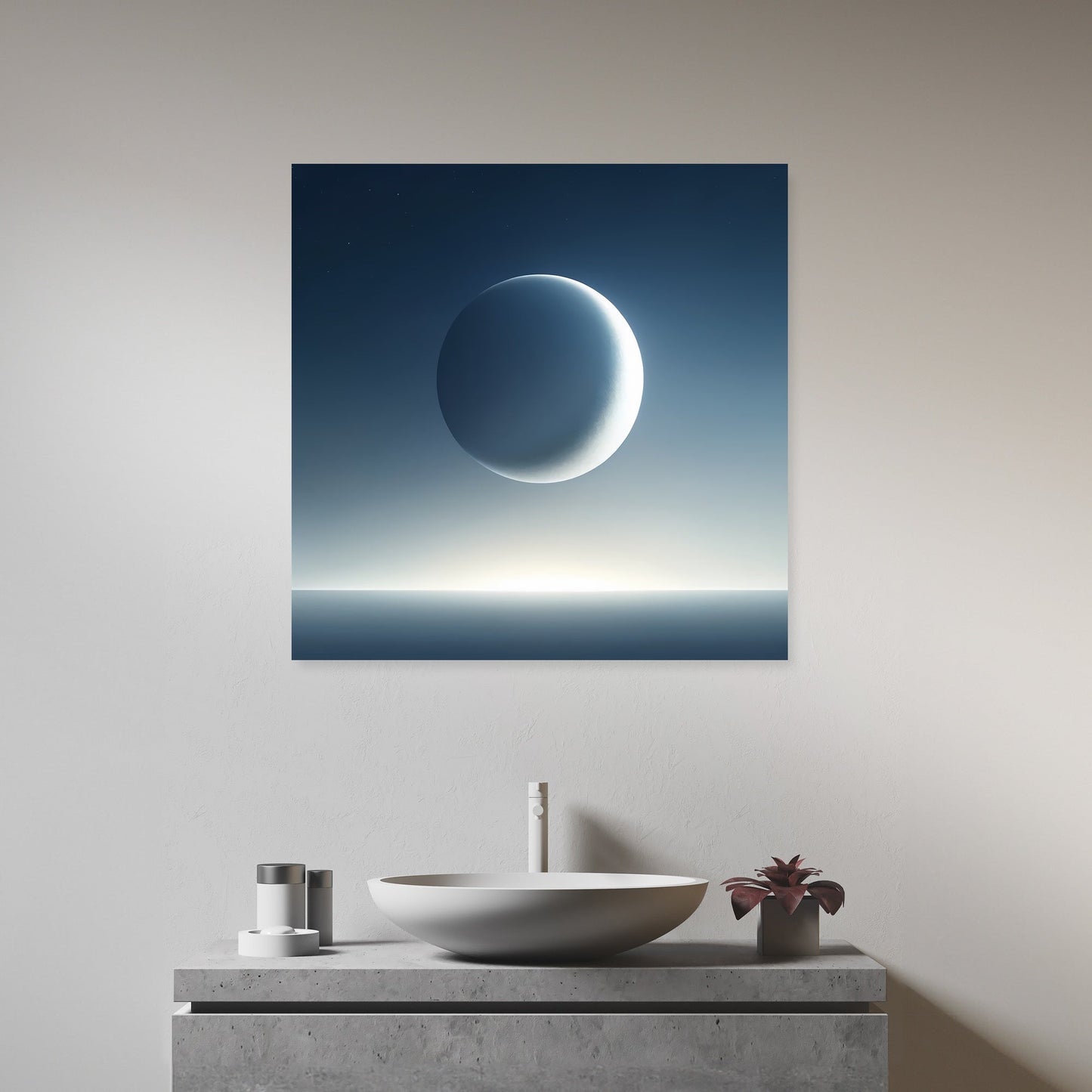 Crescent Solitude Canvas