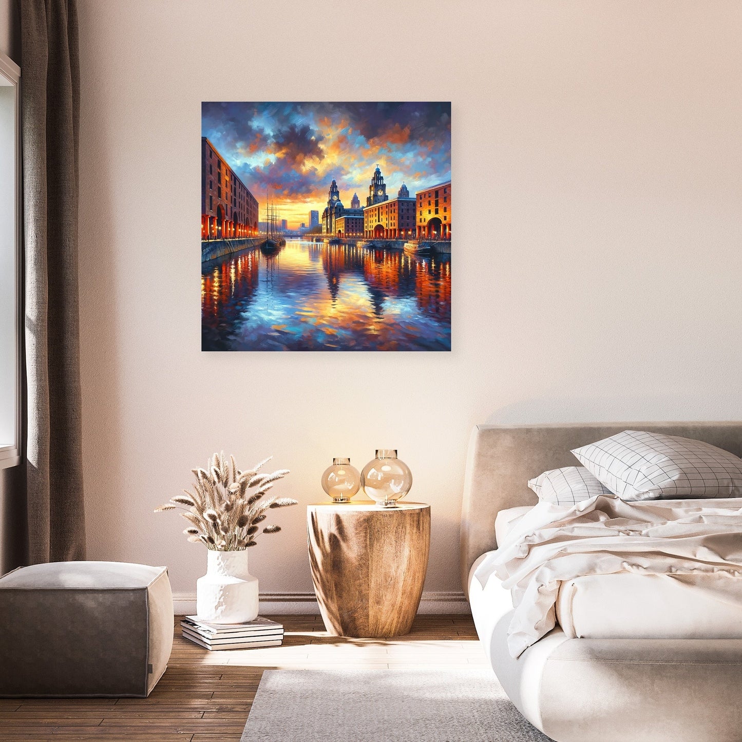 Liverpool Albert Dock Dusk Impression Canvas