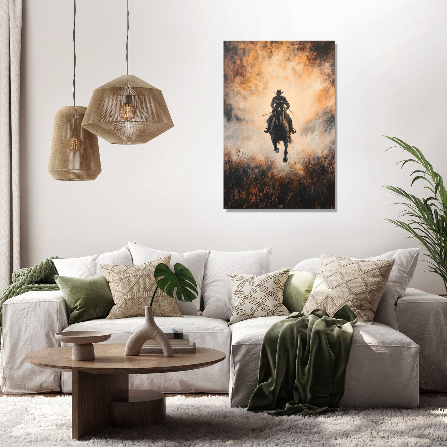 Galloping Horse Dawn Canvas