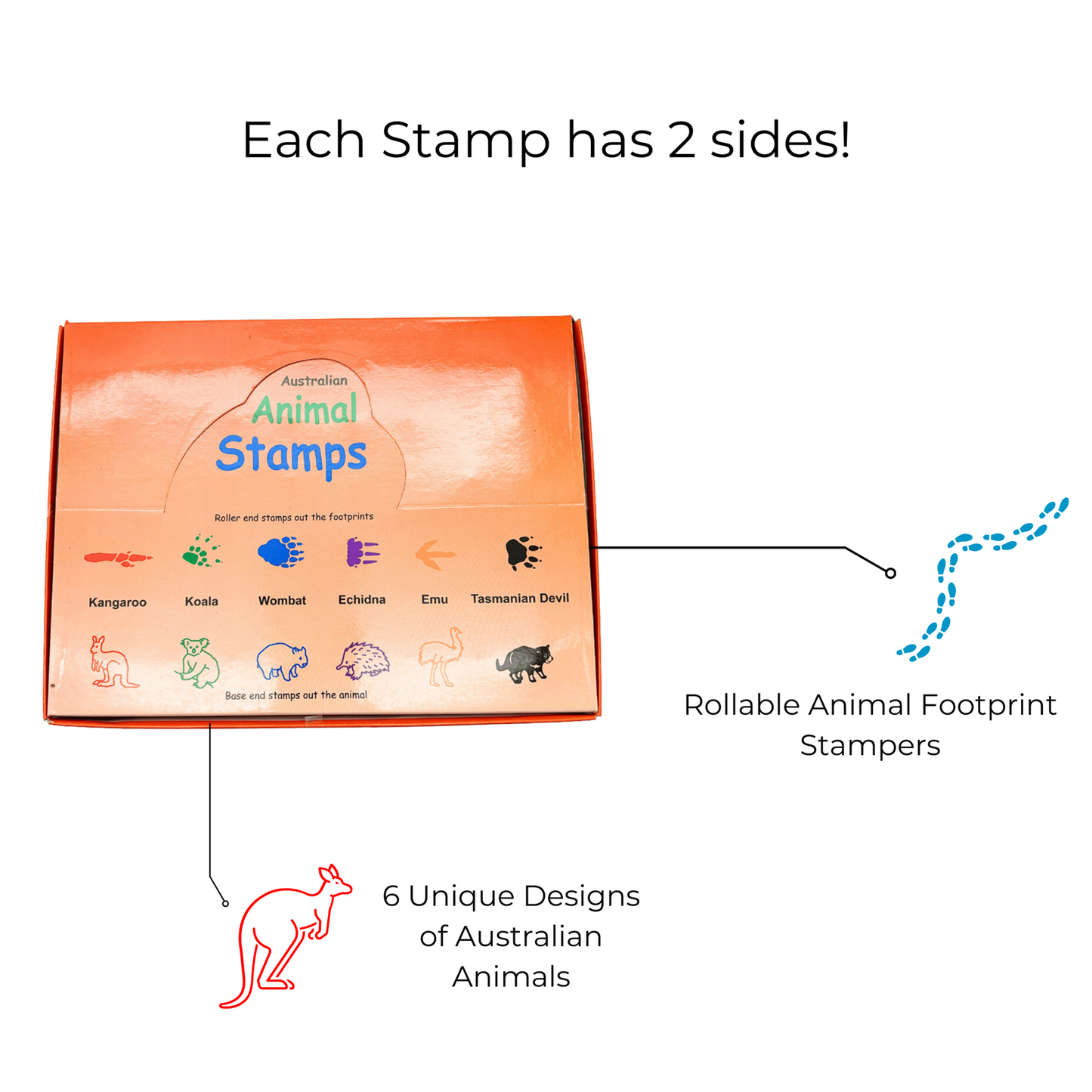 Double Sided Self Inking Australian Animal Stamper (single)