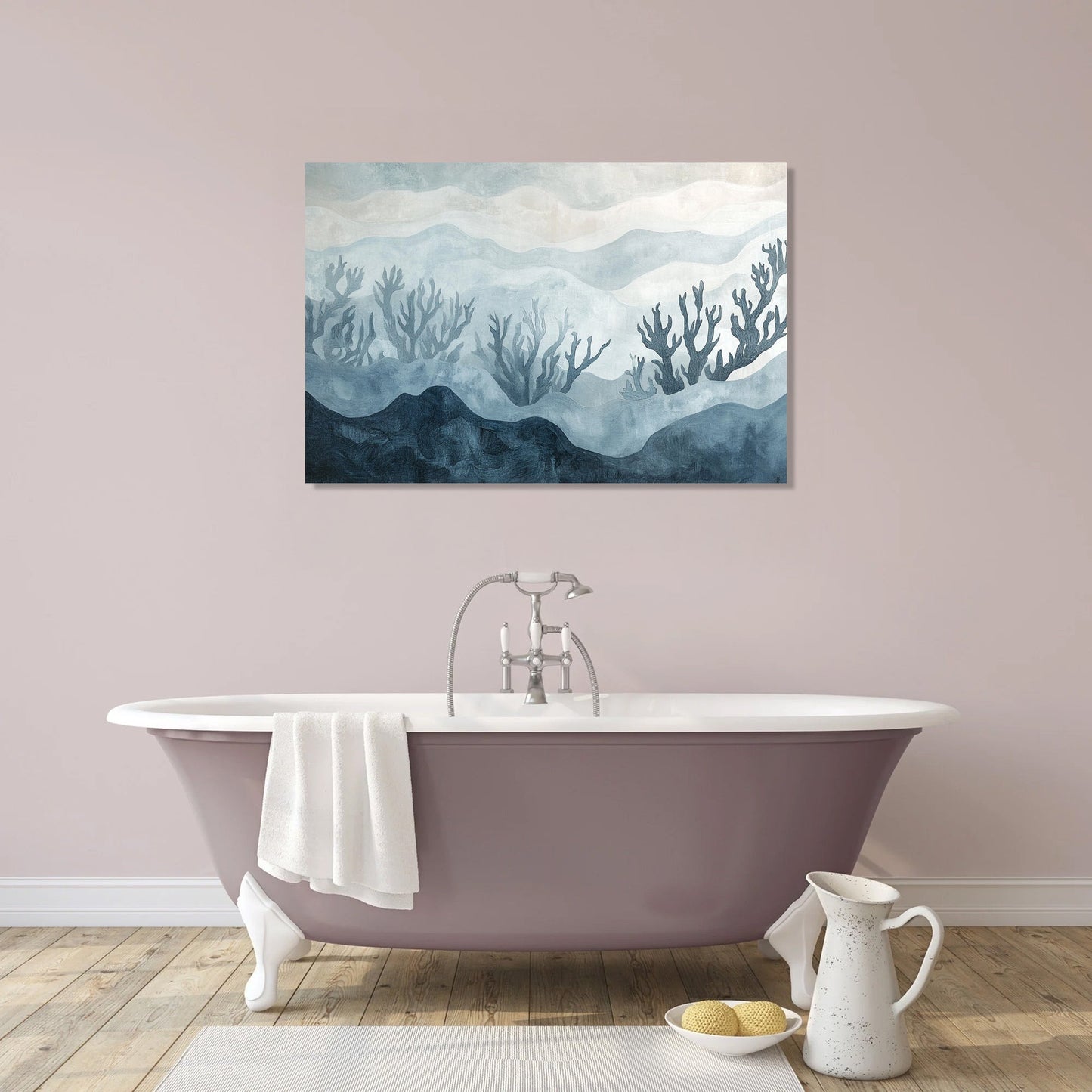 Coral Silhouettes Canvas