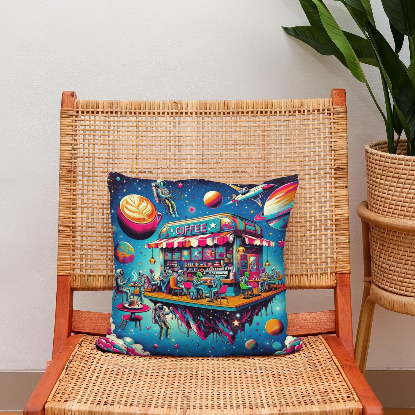 Cosmic Café Cotton Cushion