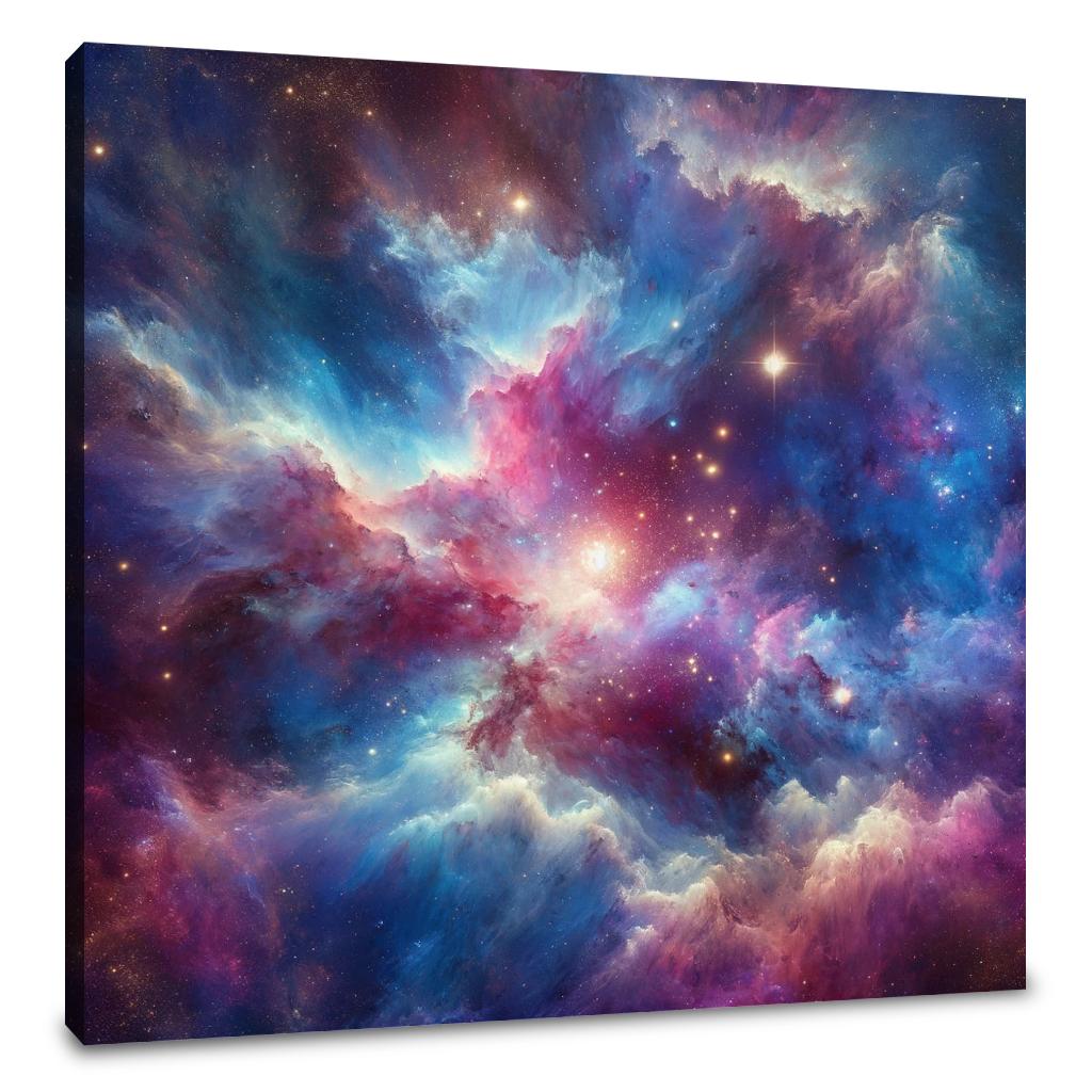 Starry Nebula Artwork Canvas
