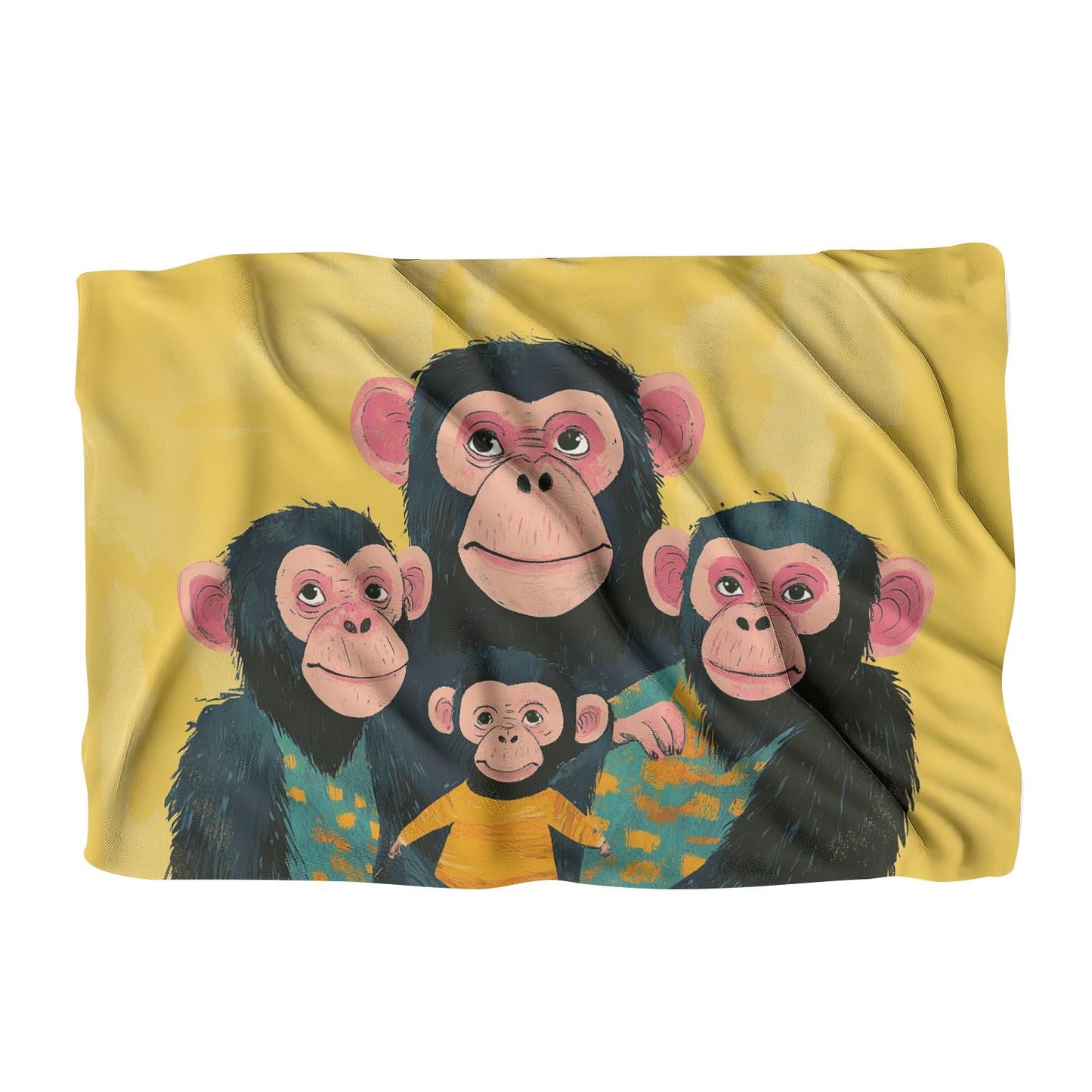 Chimpanzee Family Blanket