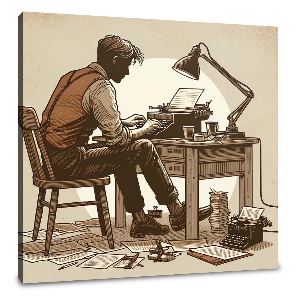 Nostalgic Writer Canvas