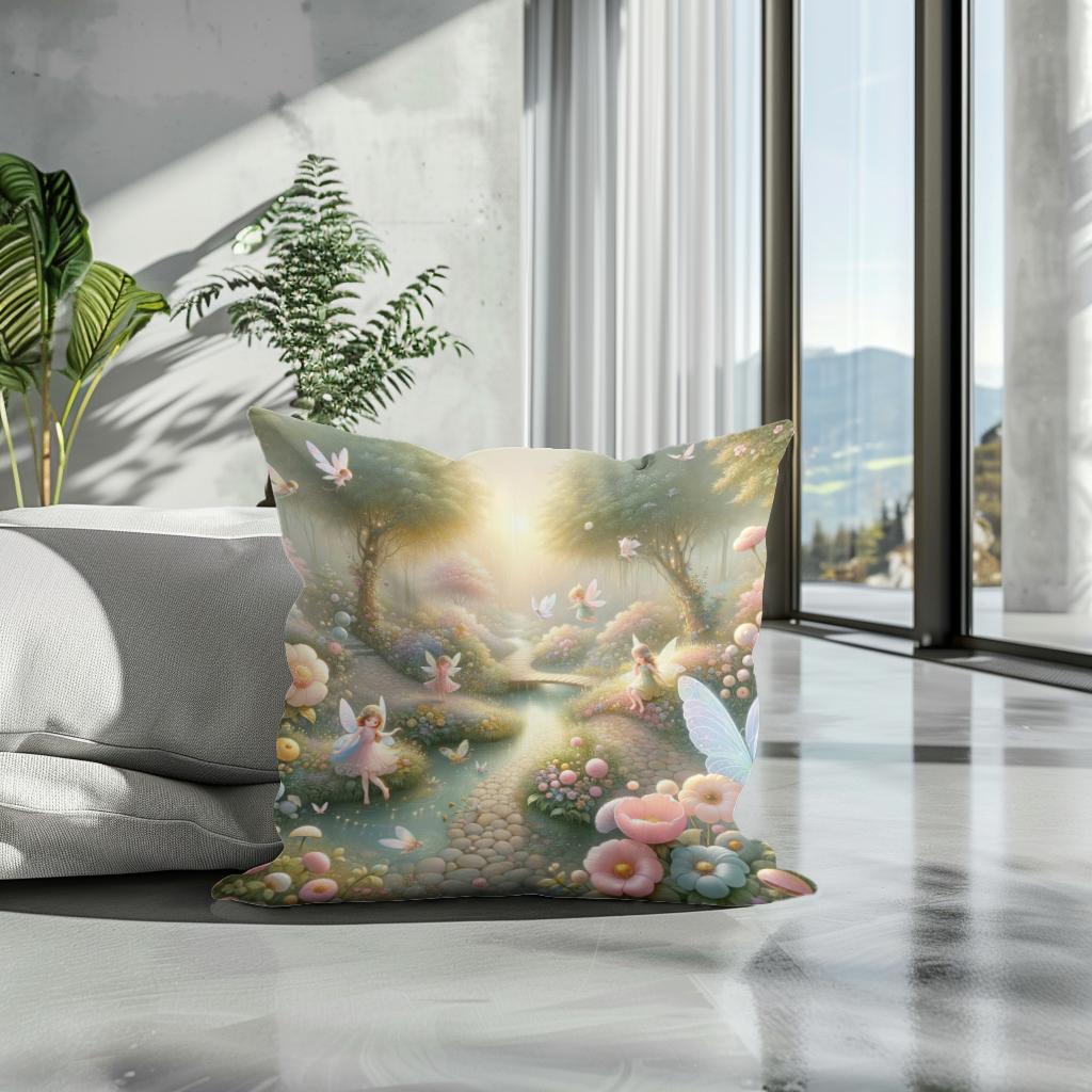 Fairy Garden Cotton Cushion