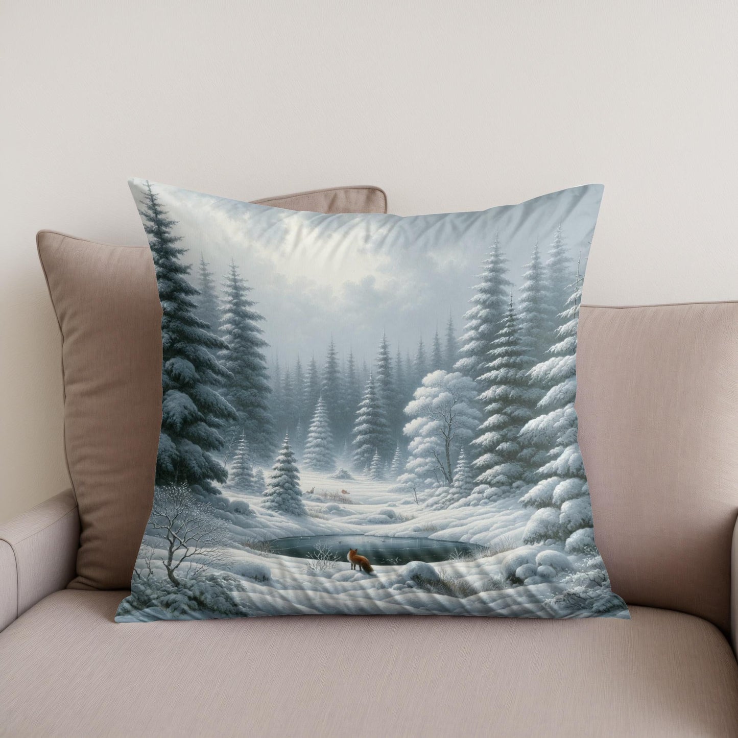 Winter's Whisper Cotton Cushion