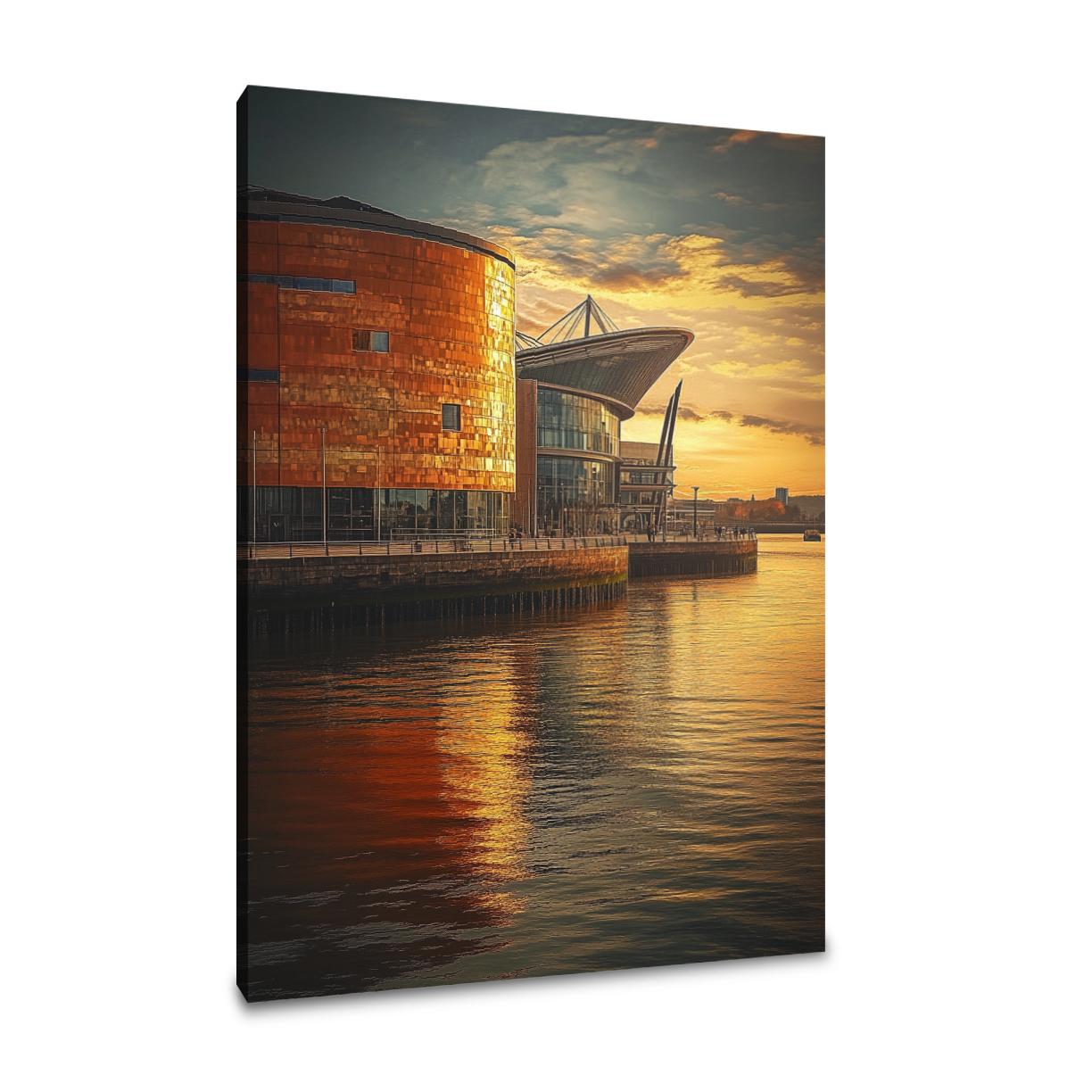 Cardiff Twilight Canvas