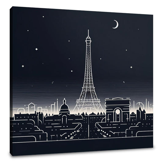 Silhouettes of Parisian Nights Canvas