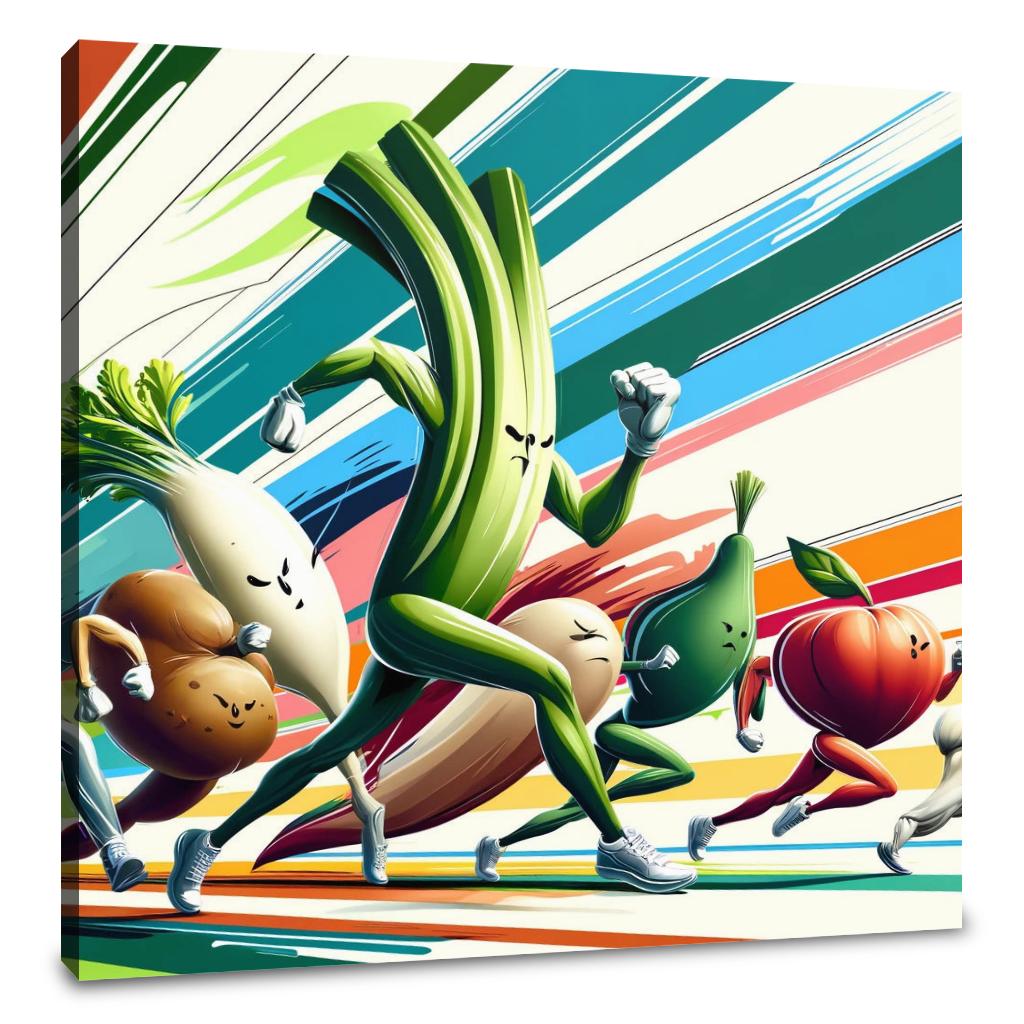 Veggie Athletes Marathon Canvas