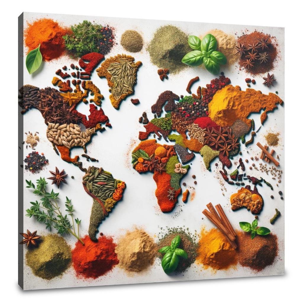 Spice World Map Canvas