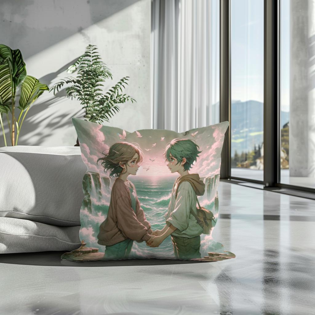 Seaside Farewell Cotton Cushion