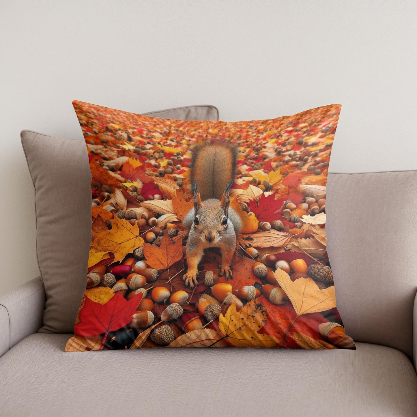 Autumn Forager Cotton Cushion