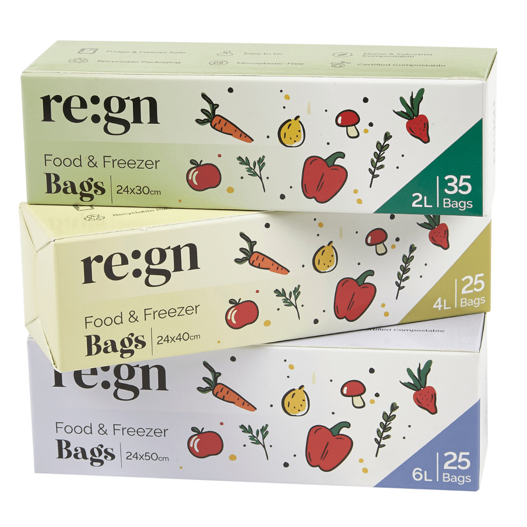 Composable Food Bags for Fridge & Freezer
