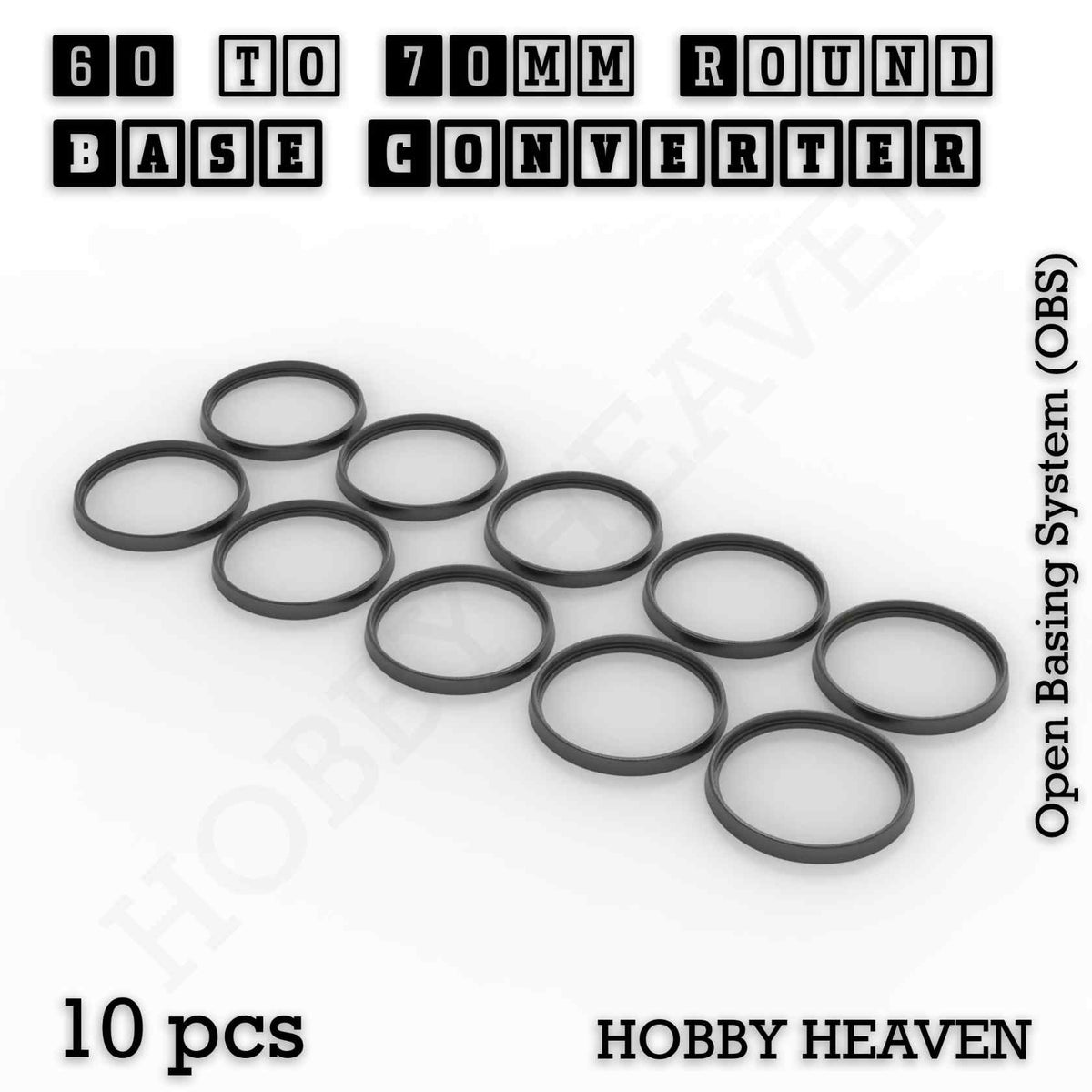 Round to Round Base Converters 3D Print Full Range